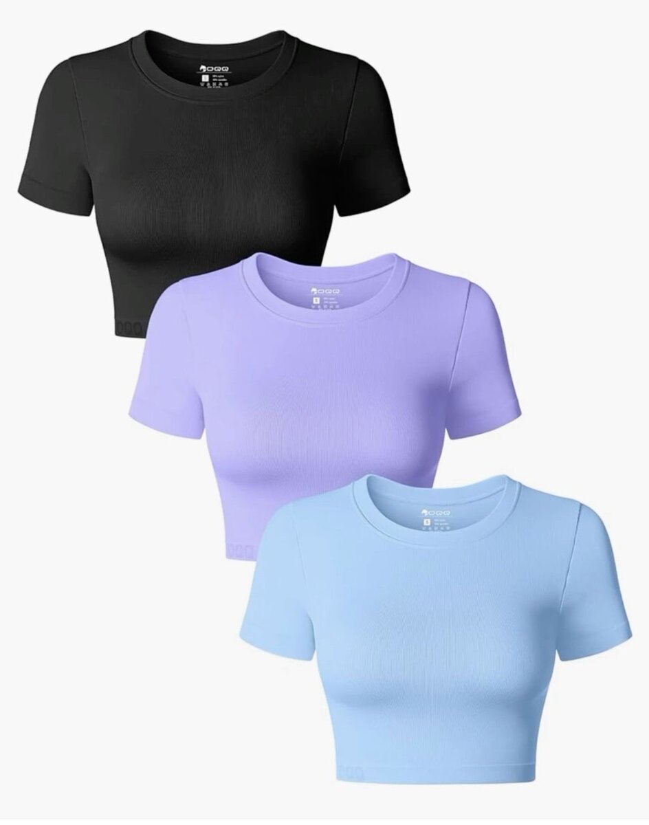 Cropped basic tops