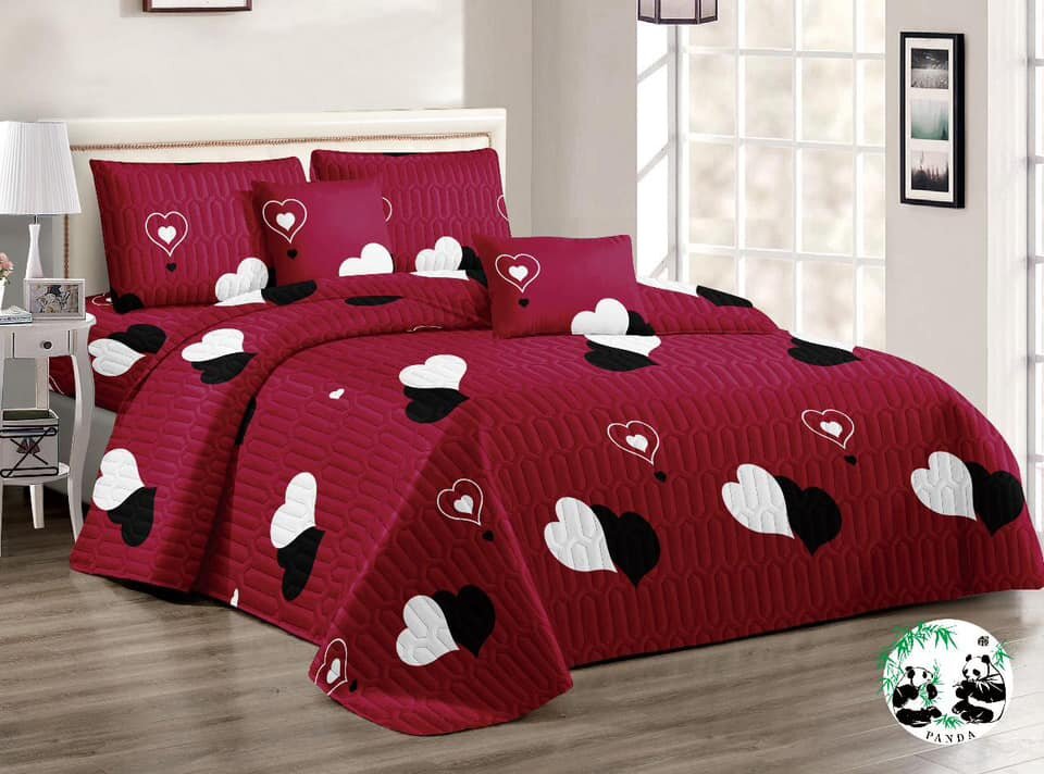 Set for bedroom: bedspread+blanket+pillowcases 2+2