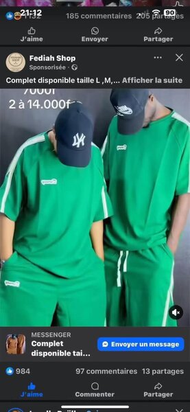 Ensemble de sport tendance