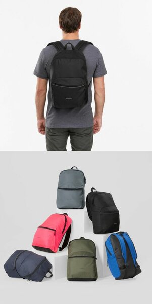 Sac à dos 2 poches 17L,noir