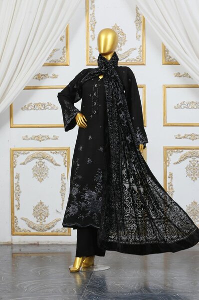 Valvet Shawl Suit Amsha By KFH