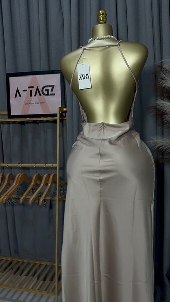 Zara midi satin dress