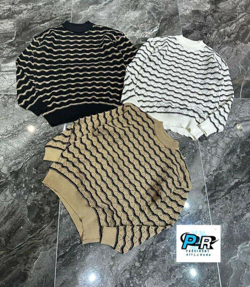 Sweatshirt en maille texturée