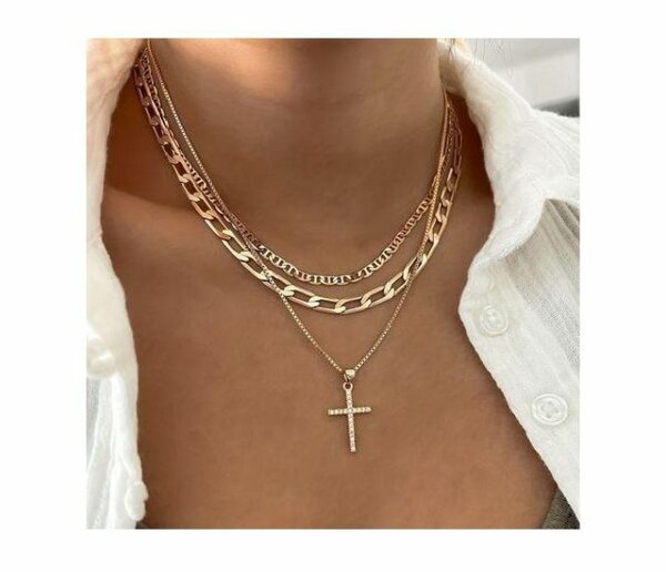 Lot de 3 chaînes plaqué