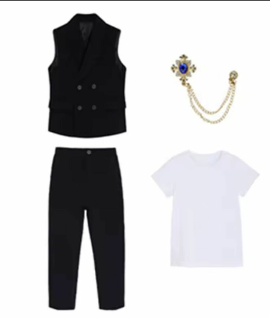 Ensemble élégant garçon noir