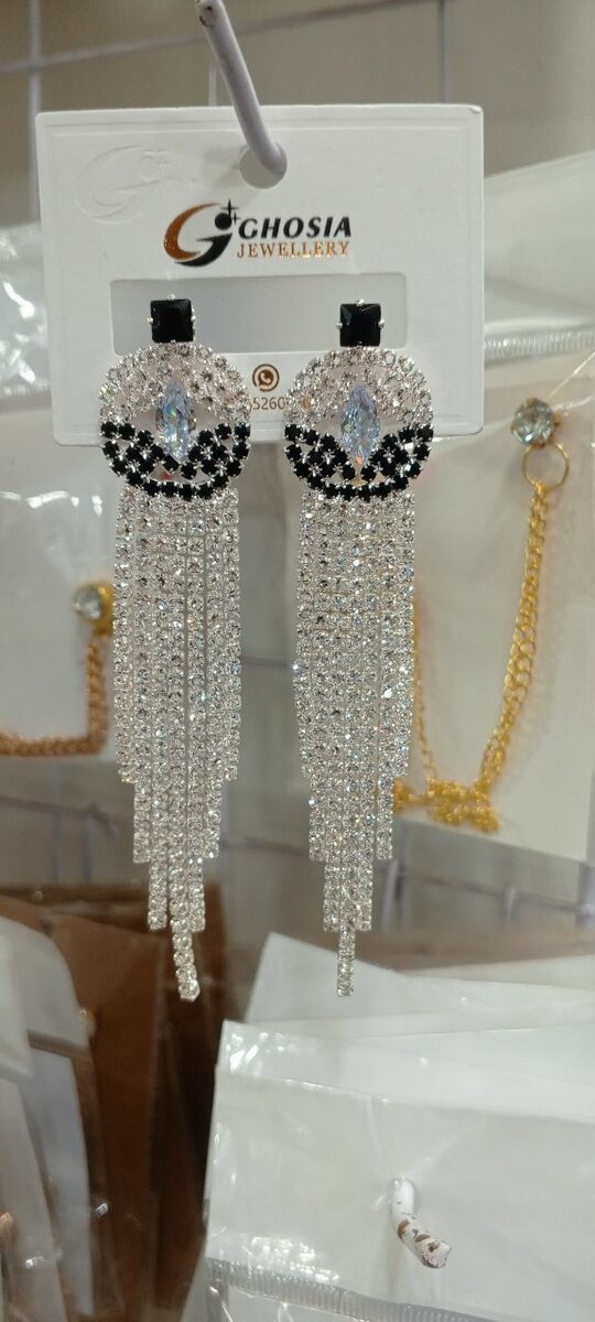 Shinny Tassel Earring Long Trendy Earring
