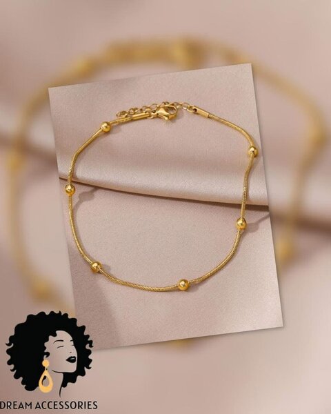 Bracelet Cheville Doré Élégant