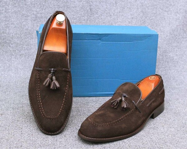 Mocassins en cuir suédé