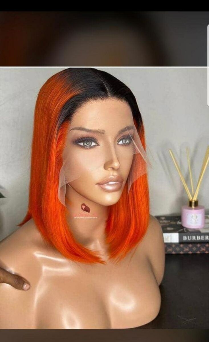 Perruque Lace Front Orange