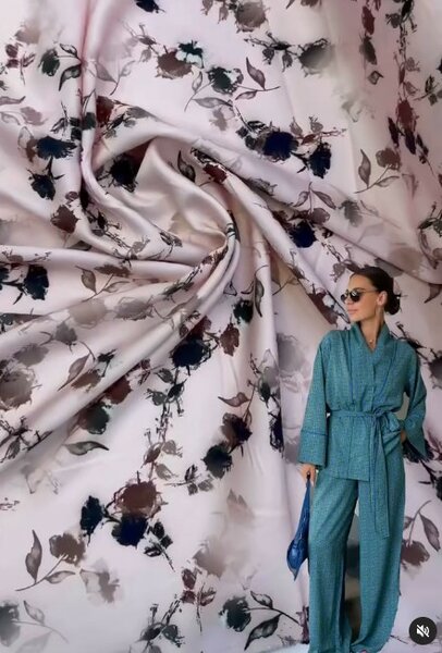 Купра штапель с эксклюзивной расцветкой