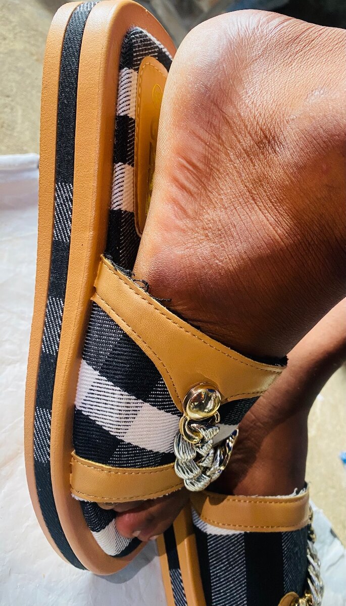 Mules Check Motif Femme