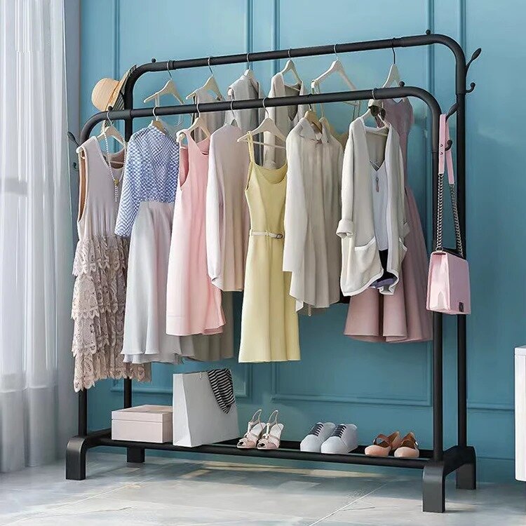 Portant Vêtements Robuste Avec Roulettes