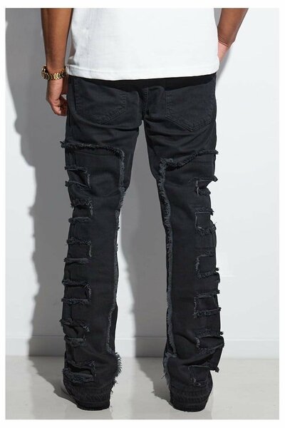 Jeans déchirés noirs homme