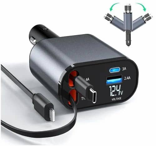 Chargeur Voiture USB Rotatif Rapide