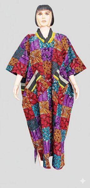 Caftan coloré en coton