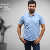 Sky Blue Polo T Shirt for men - Collar T Shirt - Premium Quality