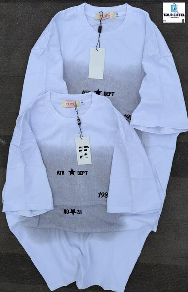 T-shirt blanche unisexe décontractée