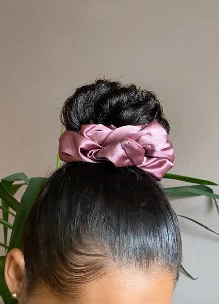 Chouchou en satin coloré