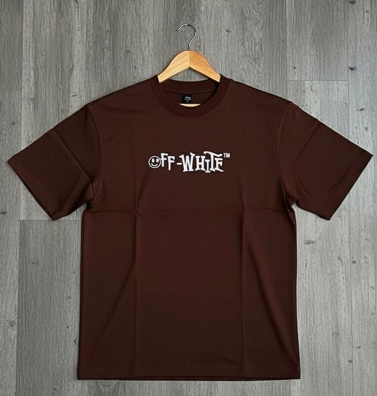 T-shirt marron Off-White