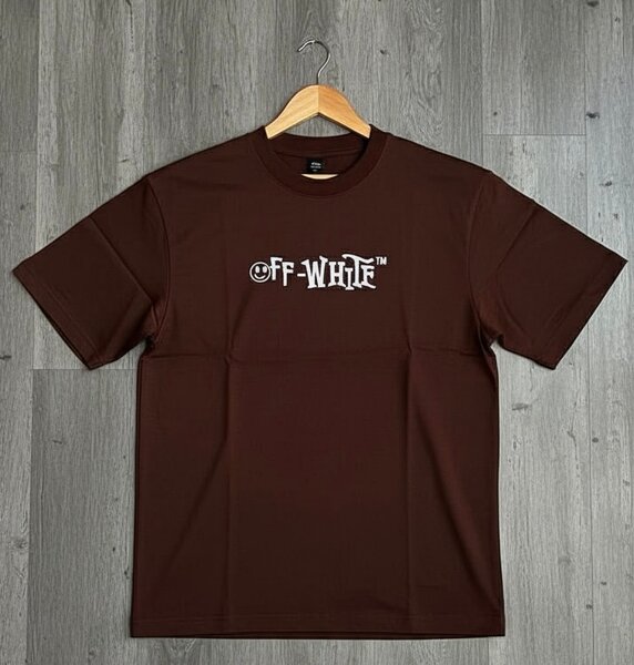 T-shirt marron Off-White