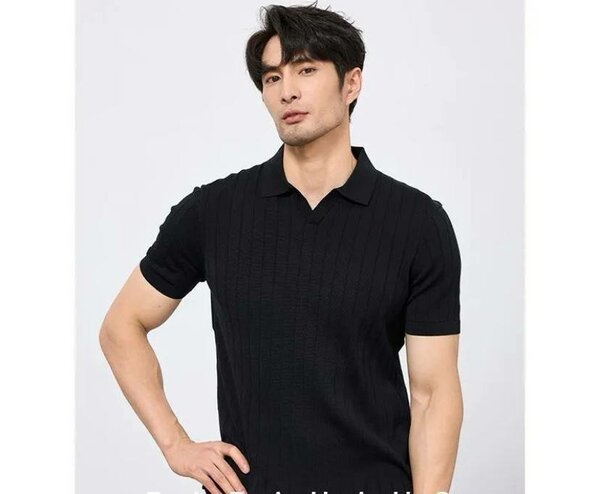 Polo homme élégant tricoté