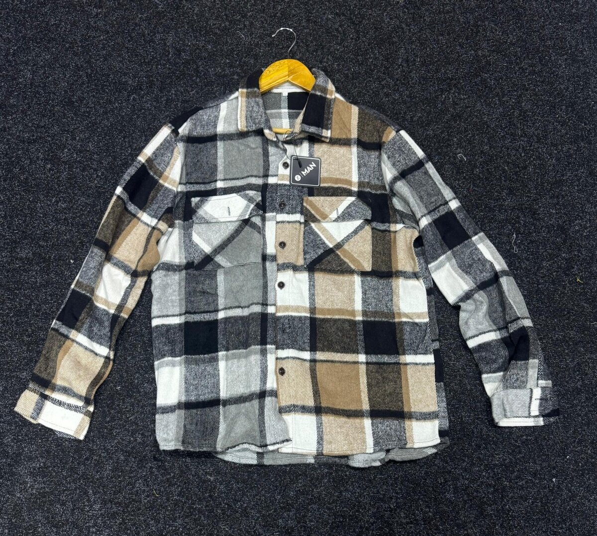 Surchemise à carreaux en flanelle