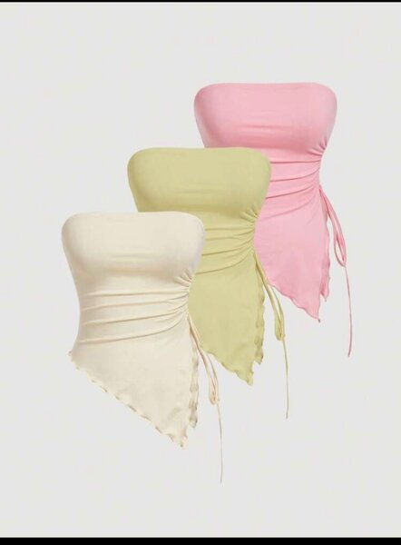 Top bustier asymétrique femme