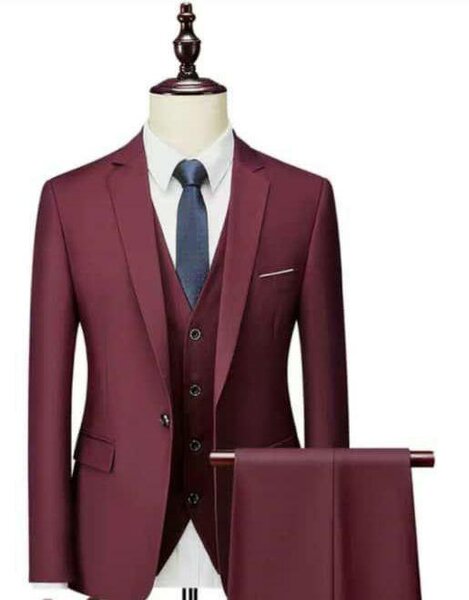 Costume trois pièces bordeaux