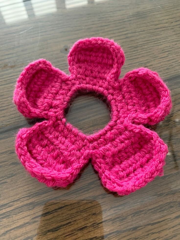 Élastique fleur crochet coloré
