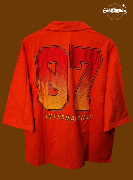 Veste orange rétro unisexe