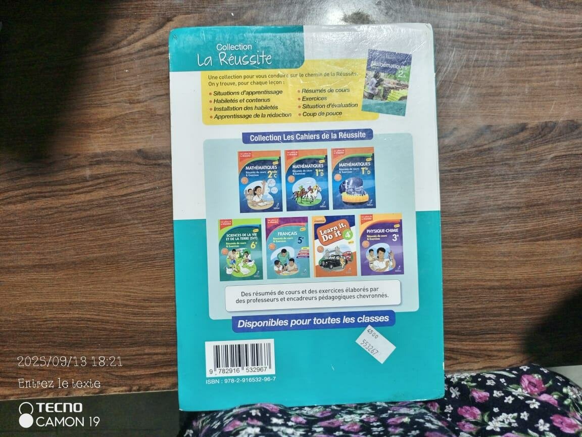 Manuel de Mathématiques 2e