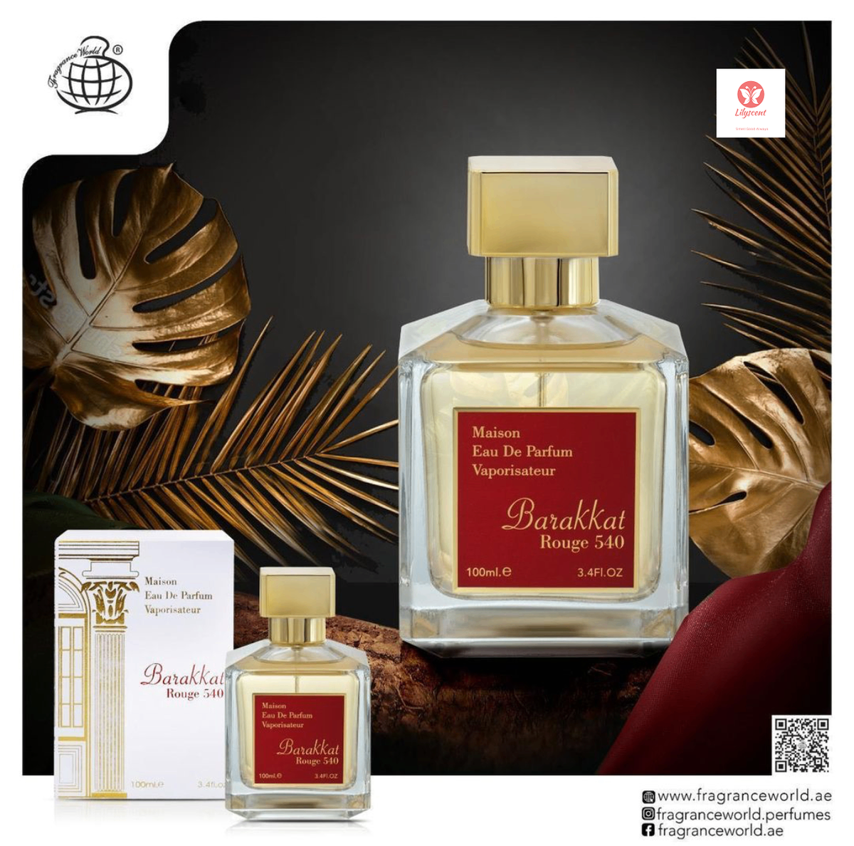 Fragrance world barakkat rouge 540 white eau de parfum 100ml