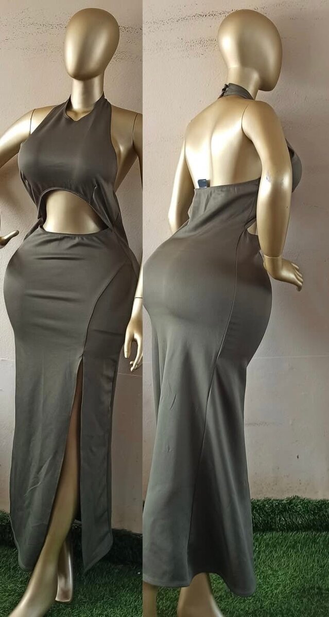 Robe longue élégante décolletée