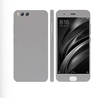 Xiaomi Mi 6 Silver Brushed Metal texture Mobile Skin