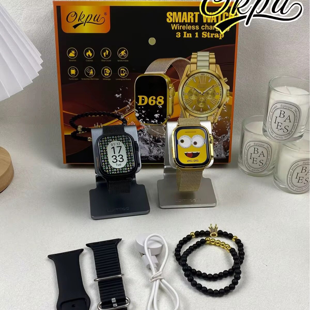 Montre Connectée D68 3-en-1