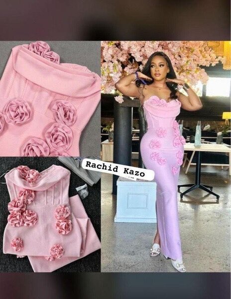 Robe élégante rose Rachid Kazo