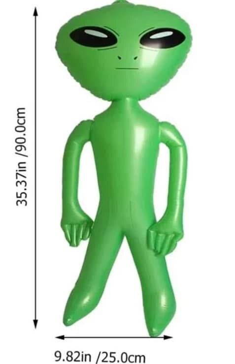 Jouet d'alien gonflable, vert,