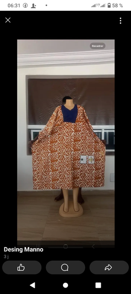 Robe africaine ethnique en wax