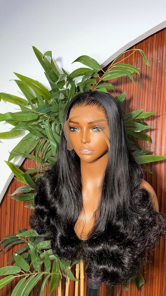 Perruque en dentelle ondulée