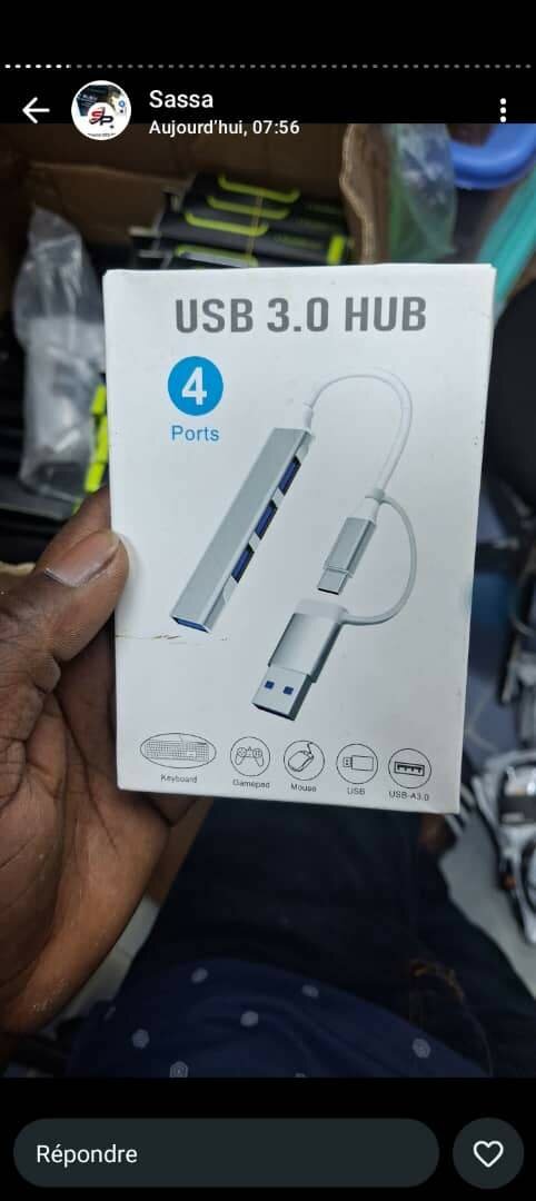 Hub USB 3.0 à 4 ports rapide