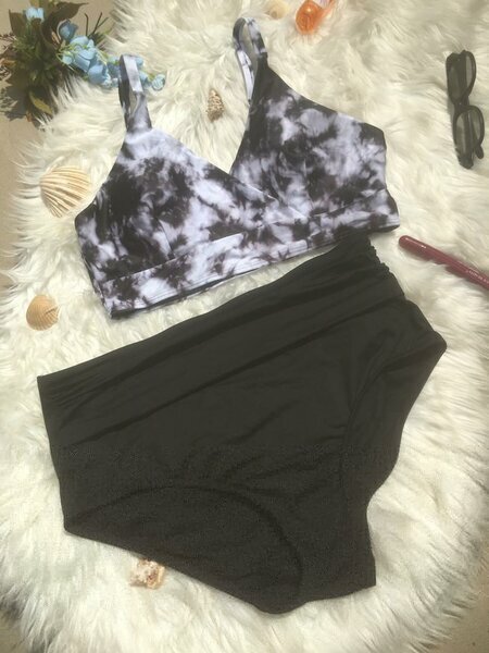 Maillot bleu tie&dye/noir