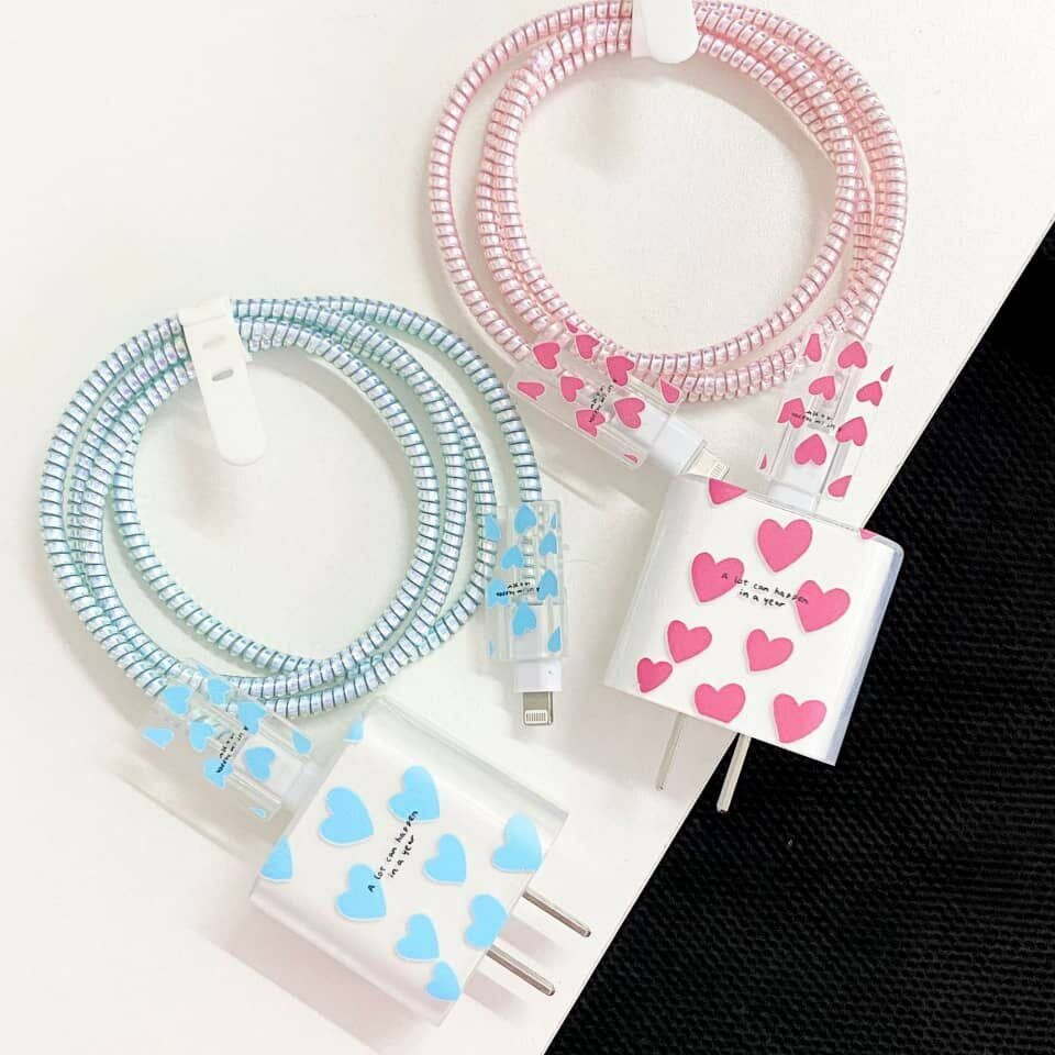 Protège chargeur cute coeur