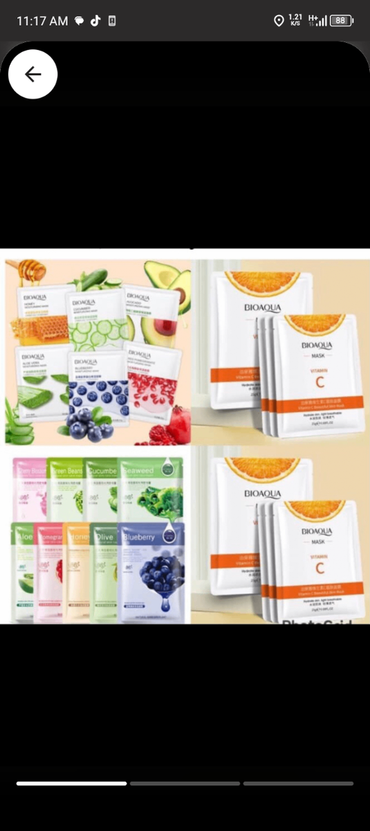 Moisturizing face mask