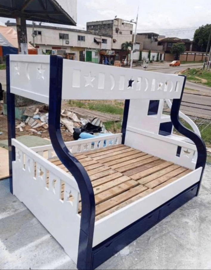 Lit superposé enfant avec tiroirs