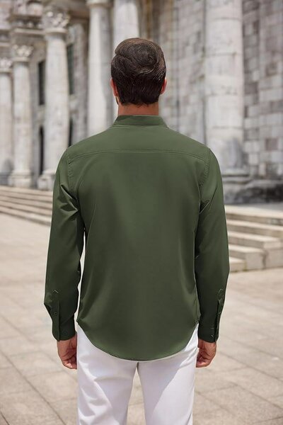 Chemise Homme Verte Élégante