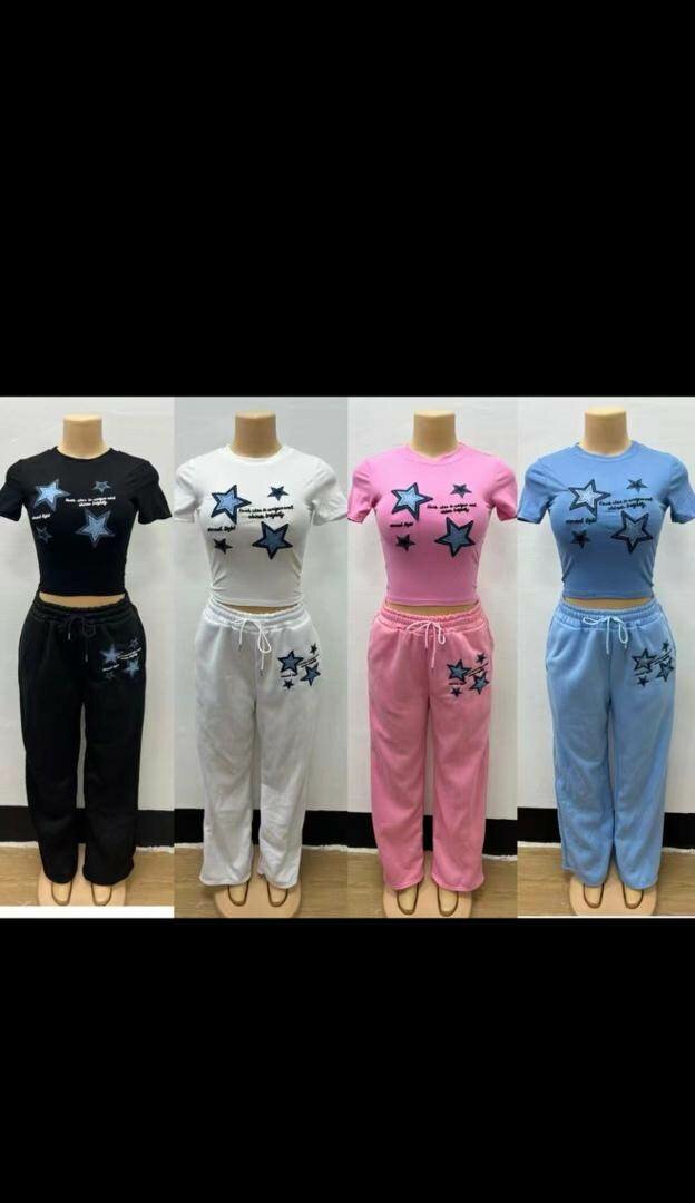 Ensemble sportif étoiles pour femme