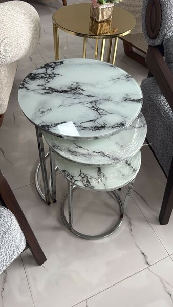 Tables gigognes marbre moderne