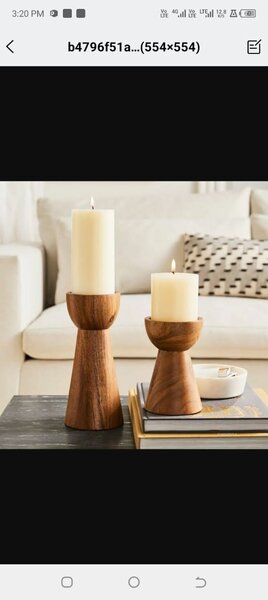 Wooden candle holder, candle stand