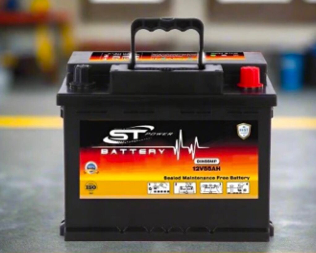 S&T 11 Plate Power Car Battery 12V 55AH DIN - DIN55MF