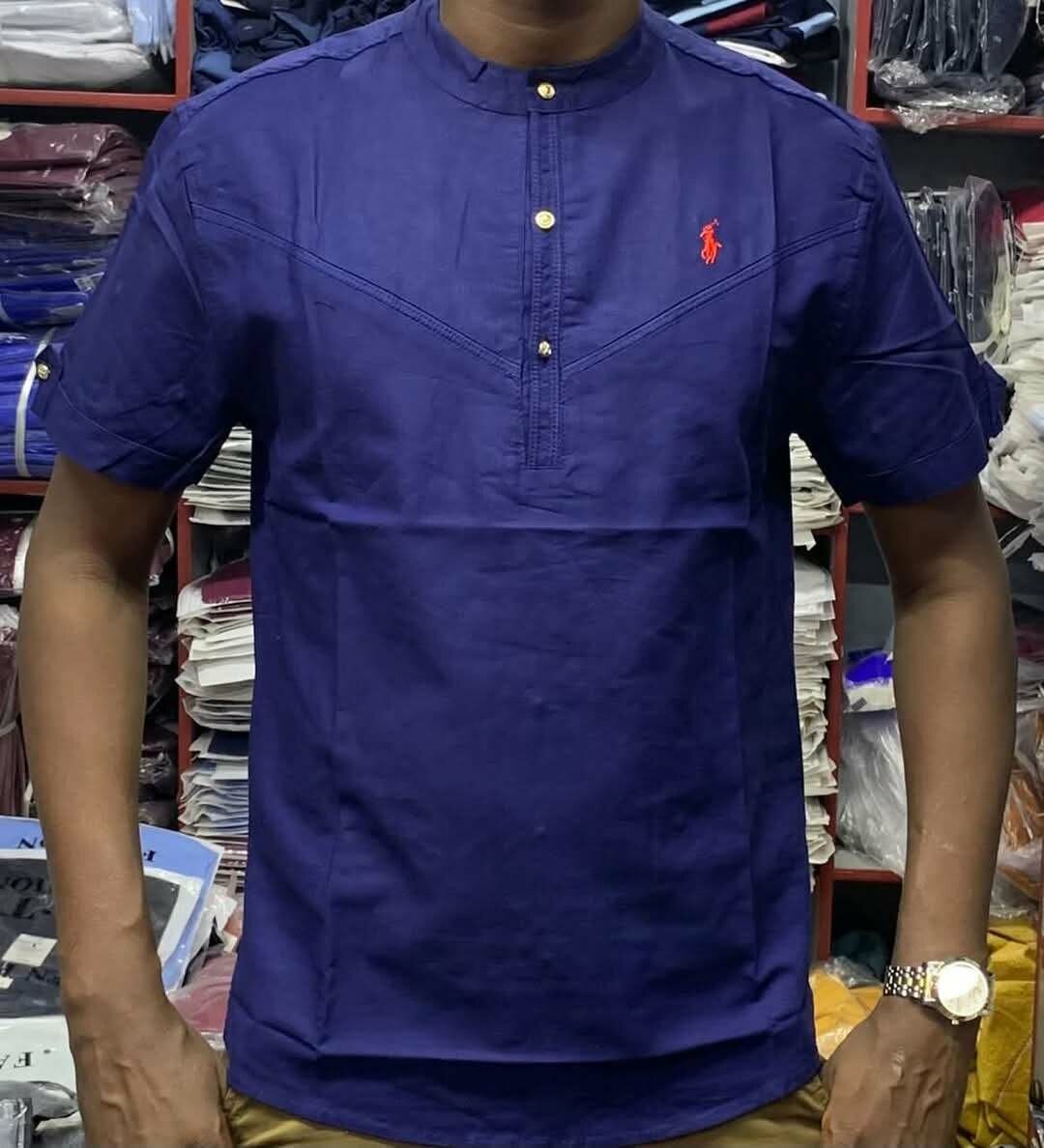 Chemise masculine à col mao